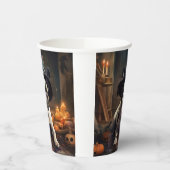 Franse Bulldog pompoenen Halloween eng Papieren Bekers (Links)