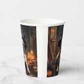 Franse Bulldog pompoenen Halloween eng Papieren Bekers (Rechts)