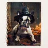 Franse Bulldog pompoenen Halloween eng Planner (Voorkant)