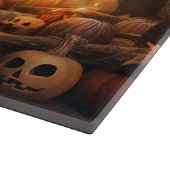 Franse Bulldog pompoenen Halloween eng Snijplank (Hoek)