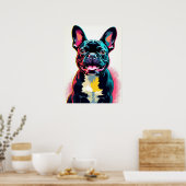 Franse Bulldog Pop Art – Bold Retro Comic Style Poster (Keuken)
