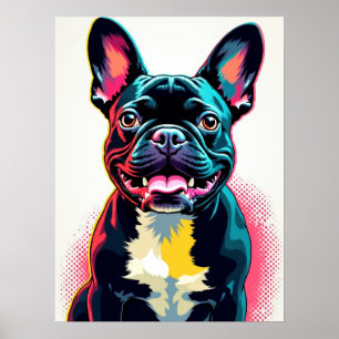 Franse Bulldog Pop Art – Bold Retro Comic Style Poster