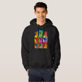 Franse Bulldog Pop Art Portrait Dogs Hoodie (Voorkant volledig)