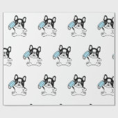 FRANSE BULLDOG-POPPEN MET MASKWAPENpapier Cadeaupapier (Vlak)