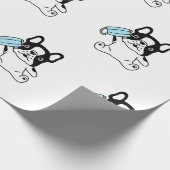 FRANSE BULLDOG-POPPEN MET MASKWAPENpapier Cadeaupapier (Hoek)
