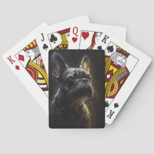 Franse Bulldog Portrait Dierlijke Natuur Wildlife  Pokerkaarten