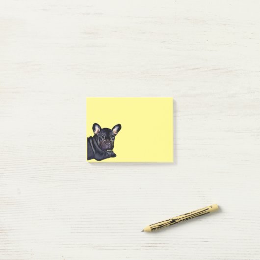 Franse bulldog Post-it Note (Op bureau)