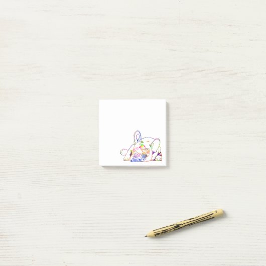 Franse bulldog post-it noten post-it® notes (Op bureau)