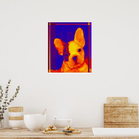 franse bulldog poster (Keuken)