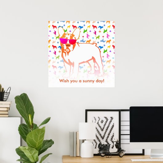 Franse Bulldog Poster (Thuiskantoor)