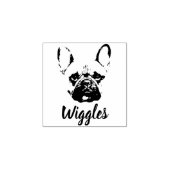 Franse Bulldog Print Aangepaste Naam Handtekening Rubberstempel (Afrduk)