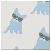 Franse Bulldog Print Fabric Stof (Close Up)