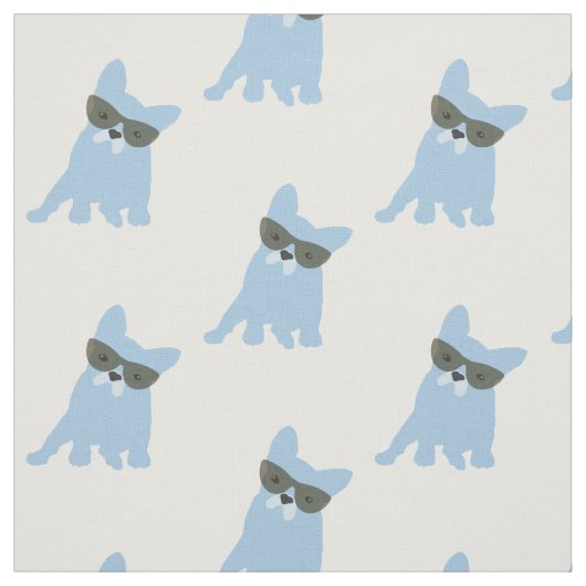 Franse Bulldog Print Fabric Stof (Swatch)