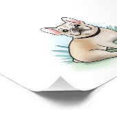 Franse Bulldog Print Foto Afdruk (Hoek)