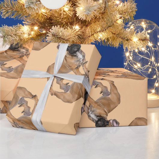 Franse Bulldog pup Cadeaupapier (Feestdagen)