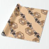 Franse Bulldog pup Cadeaupapier (Uitgerold)