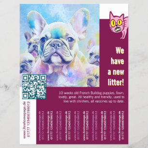 Franse Bulldog Pup met een twist Flyer