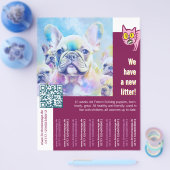 Franse Bulldog Pup met een twist Flyer (Enkel)
