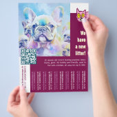 Franse Bulldog Pup met een twist Flyer (Hand)