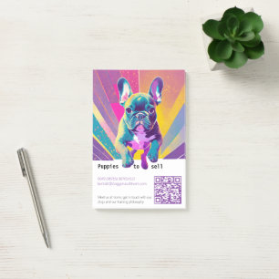 Franse Bulldog Pup te koop mini flyer Post-it® Notes