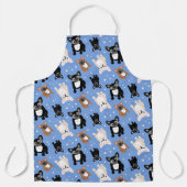 Franse Bulldog Puppies Funny Pattern Schort (Voorkant)