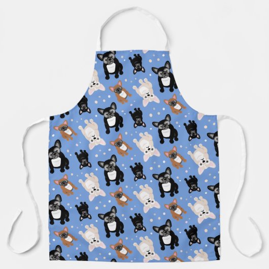 Franse Bulldog Puppies Funny Pattern Schort (Voorkant)