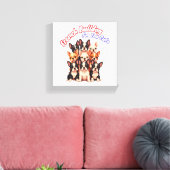 Franse Bulldog Puppies voor een hondeneigenaar Fre Canvas Afdruk (Insitu (Woonkamer))