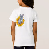 Franse Bulldog Puppy and Sunflower T-shirt (Achterkant)