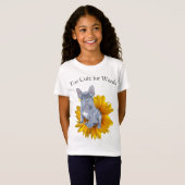 Franse Bulldog Puppy and Sunflower T-shirt (Voorkant volledig)
