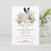 Franse Bulldog Puppy Baby shower Kaart (Staand voorkant)