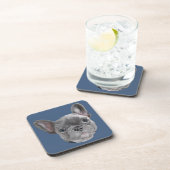 Franse bulldog Puppy Bier Onderzetter (Rechterzijde)