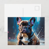 Franse Bulldog Puppy Briefkaart (Voorkant / Achterkant)