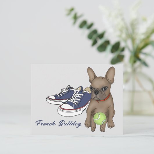 Franse bulldog Puppy Briefkaart (Staand voorkant)