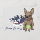 Franse bulldog Puppy Briefkaart (Voorkant)
