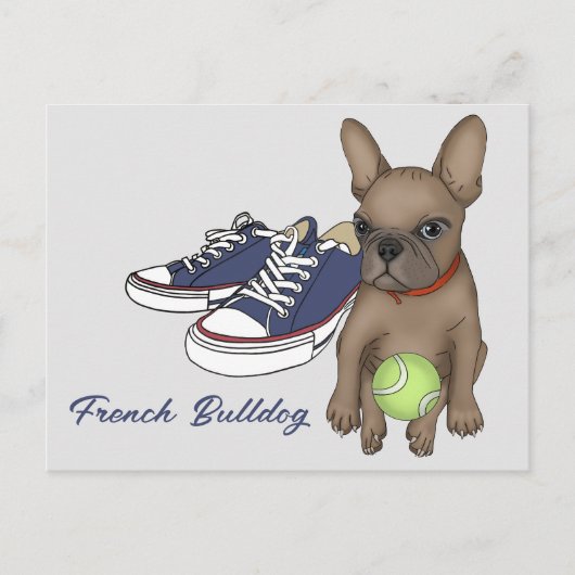 Franse bulldog Puppy Briefkaart (Voorkant)