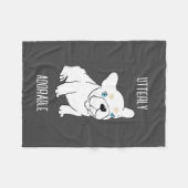 Franse Bulldog Puppy Cartoon Fleece Deken (Voorkant (Horizontaal))