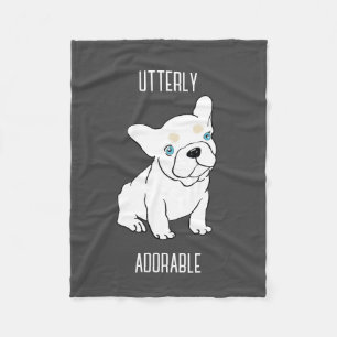 Franse Bulldog Puppy Cartoon Fleece Deken