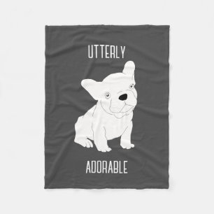 Franse Bulldog Puppy Cartoon Fleece Deken
