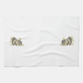 Franse Bulldog Puppy Cartoon keukenhanddoeken (Horizontaal)