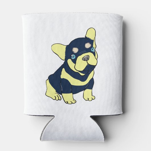 Franse Bulldog Puppy Cartoon Koelbox Blikjeskoeler (Achterkant)