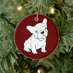 Franse Bulldog Puppy Cartoon Ornament