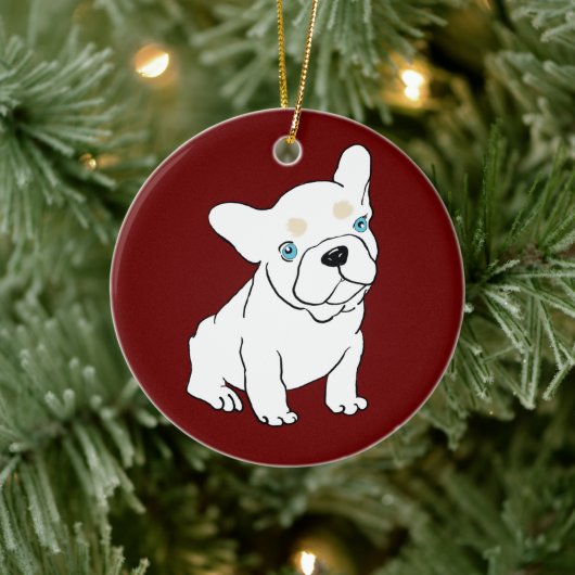 Franse Bulldog Puppy Cartoon Ornament (Boom)