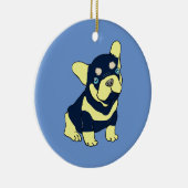 Franse Bulldog Puppy Cartoon Ornament (Rechts)
