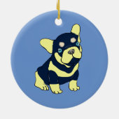 Franse Bulldog Puppy Cartoon Ornament (Achterkant)