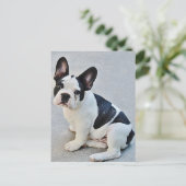 Franse Bulldog Puppy Dog Post Card Briefkaart (Staand voorkant)