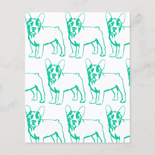 Franse bulldog Puppy Flyer (Achterkant)