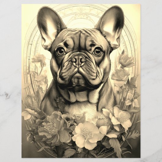 Franse Bulldog Puppy Flyer (Achterkant)