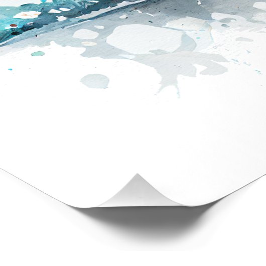 Franse Bulldog Puppy Frenchie Waterverf Foto Afdruk (Hoek)