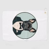 Franse bulldog Puppy Golfhanddoek (Horizontaal)
