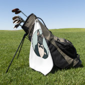 Franse bulldog Puppy Golfhanddoek (Groen)